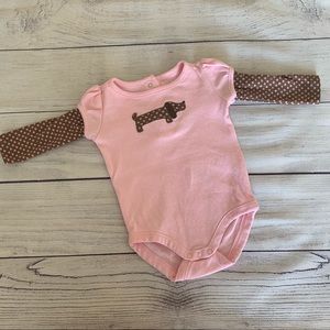 Gymboree Dachshund Onesie Size 0-3 Months
